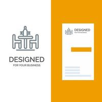 acordo conferência debate diplomacia reunião design de logotipo cinza e modelo de cartão de visita vetor