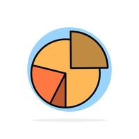 gráfico diagrama de negócios finanças gráfico torta estatísticas abstrato círculo fundo ícone de cor plana vetor