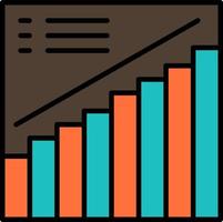 gráfico gráfico análise apresentação vendas ícone de cor plana ícone do vetor modelo de banner