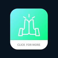 melhor botão de aplicativo móvel top five friends versão da linha android e ios vetor