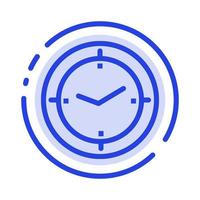 timer timer bússola máquina linha pontilhada azul linha ícone vetor