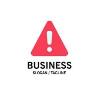 alerta de perigo sinal de aviso modelo de logotipo de negócios cor lisa vetor