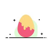 decoração páscoa ovo de páscoa negócios de ovo de páscoa modelo de banner de vetor de ícone cheio de linha plana