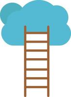 crescimento da carreira de negócios crescimento escada do céu escadas ícone de cor plana modelo de banner de ícone de vetor