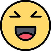emojis de bate-papo sorriem modelo de logotipo de negócios feliz cor lisa vetor