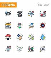 conjunto de ícones de prevenção de coronavírus 2019ncov covid19 restaurante carne dna vírus alimentar viral coronavírus 2019nov elementos de design de vetor de doença