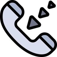 comunicação de chamada modelo de banner de ícone de vetor de ícone de cor plana de telefone recebido