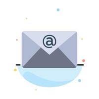 modelo de ícone de cor plana abstrata de caixa de entrada de e-mail vetor