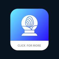botão de aplicativo móvel de ovo de páscoa de vidro globo android e ios versão glifo vetor