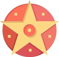 modelo de banner de ícone de vetor de ícone de cor plana de estrela de projeto satânico de pentagrama