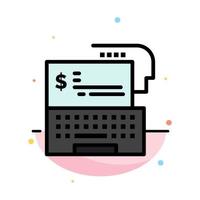 modelo de ícone de cor plana abstrato online bancário banco digital dinheiro digital vetor