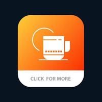 design de ícone de aplicativo móvel de serviço de hotel quente de chá vetor