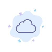 armazenamento de dados em nuvem ícone azul nublado no fundo abstrato da nuvem vetor
