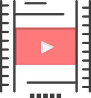 vídeo-aula filme educação ícone de cor plana modelo de banner de ícone de vetor