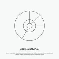 diagrama de gráfico de negócios de torta finanças gráfico ícone de linha de estatísticas vetor