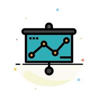 modelo de ícone de cor plana abstrata de projetor de gráfico de apresentação de gráfico vetor