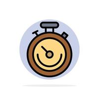 relógio esportes cronômetro tempo abstrato círculo fundo ícone de cor plana vetor
