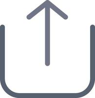 instagram up upload modelo de banner de ícone de vetor de ícone de cor plana