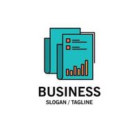 relatório de análise de auditoria de dados de negócios papel de marketing modelo de logotipo de negócios cor plana vetor