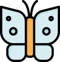 borboleta liberdade inseto asas ícone de cor plana vetor ícone modelo de banner