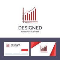 cartão de visita criativo e modelo de logotipo análise de gráfico diagrama de negócios estatísticas de marketing tendências ilustração vetorial vetor