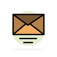 e-mail texto abstrato círculo fundo ícone de cor plana vetor