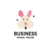 coelhinho da páscoa coelho modelo de logotipo de negócios cor lisa vetor
