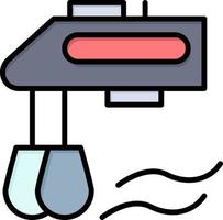 modelo de banner de ícone de vetor de ícone de cor plana de liquidificador de cozinha misturador