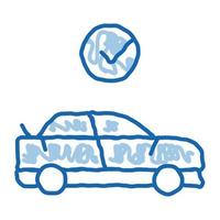 ícone de doodle de carro fixo ilustração desenhada à mão vetor