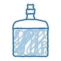 ícone de doodle de garrafa de bebida alcoólica ilustração desenhada à mão vetor