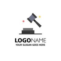 modelo de logotipo comercial de lei digital de direitos autorais de negócios cor plana vetor