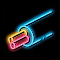 cabo com ilustração de ícone de brilho neon de cabos elétricos vetor