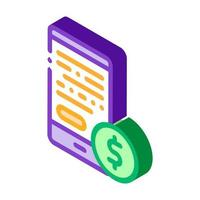 contabilidade financeira no vetor de tela do smartphone