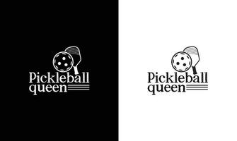 design de camiseta com citação de pickleball, tipografia vetor