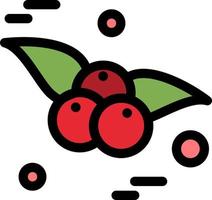 modelo de banner de ícone de vetor de ícone de cor plana de fruta de comida de cereja