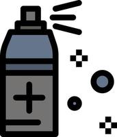 modelo de banner de ícone de vetor de ícone de cor plana de spray de limpeza de garrafa