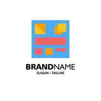 modelo de logotipo de negócios da web de maquete de design cor plana vetor