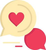 mensagem de bolha de bate-papo sms bate-papo romântico casal bate-papo modelo de banner de ícone de vetor de ícone de cor plana