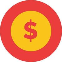 modelo de banner de ícone de vetor de ícone de cor plana global de logística de moeda de dólar