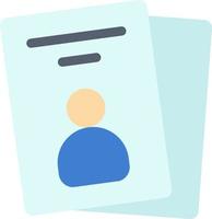 cartão de identificação cartão de identificação passe modelo de banner de ícone de vetor de cor plana