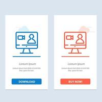 pesquisa de emprego internet computador azul e vermelho baixe e compre agora modelo de cartão de widget da web vetor