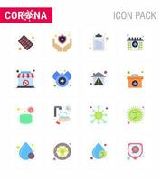 25 ícones de emergência de coronavírus design azul, como documento de loja proibido fechado coronavírus viral médico 2019 elementos de design de vetor de doença