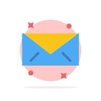 mensagem e-mail e-mail círculo abstrato fundo ícone de cor plana vetor