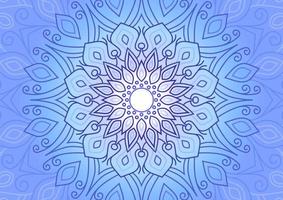 fundo de estilo moderno geométrico de luz azul mandala vetor