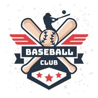Logotipo de beisebol vintage vetor