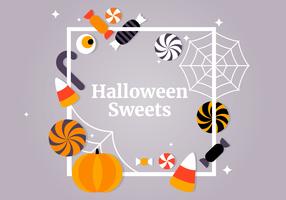 Coleção livre de elementos do vetor de doces de Halloween