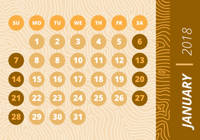 Fundo de madeira de calendário mensal vetor