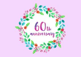 Aniversário do 60º Aniversário do Vector Gratuito