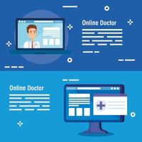definir pôsteres de medicina online vetor