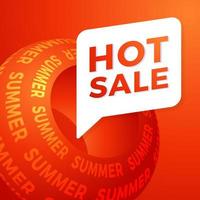 banner de oferta especial de venda de verão quente para negócios, promoção e publicidade. ilustração vetorial. vetor